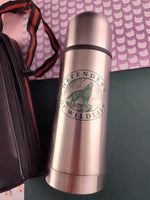 Vintage "Defenders of Wildlife" Stainless Insulated Thermos w/Carrying Case, Like New