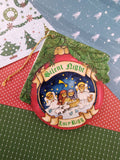 Vintage Christmas Ornament Miniature Book "Silent Night" by Lucy Rigg