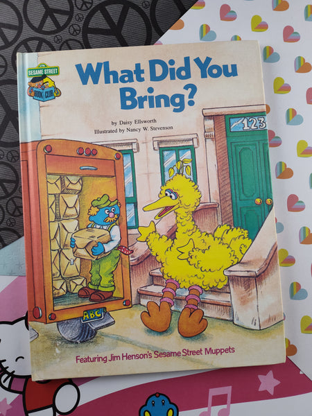 Vintage 1980 Sesasme Street Book Club What Did You Bring? Hardcover