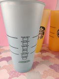 Starbucks 24 oz Venti Cold Brew Pastel Color Reusable Cup Set/4, Like New