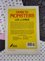 Vintage 1983 Paperback, Draw 50 Monsters, Creeps, Superheroes...by Lee J. Ames, Nice & Clean