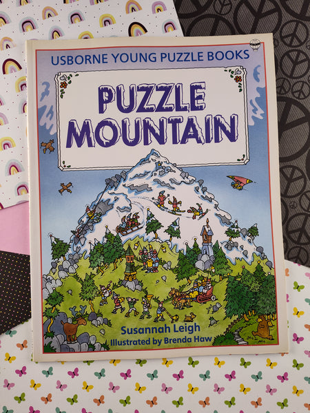 Vintage 1994 Paperback, Usborne Young Puzzle Books: Puzzle Mountain, Nice & Clean