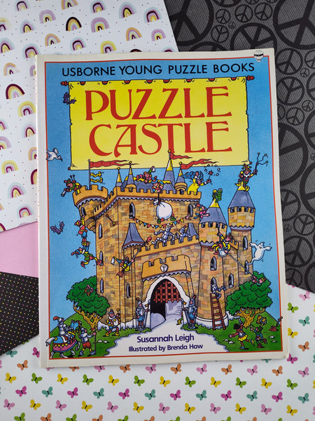 Vintage 1993 Paperback, Usborne Young Puzzle Books: Puzzle Castle, Nice & Clean