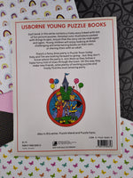 Vintage 1991 Paperback, Usborne Young Puzzle Books: Puzzle Town, Nice & Clean