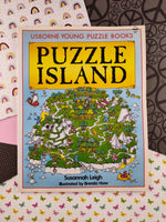 Vintage 1990 Paperback, Usborne Young Puzzle Books: Puzzle Island, Nice & Clean