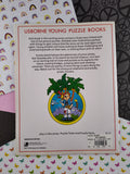 Vintage 1990 Paperback, Usborne Young Puzzle Books: Puzzle Island, Nice & Clean