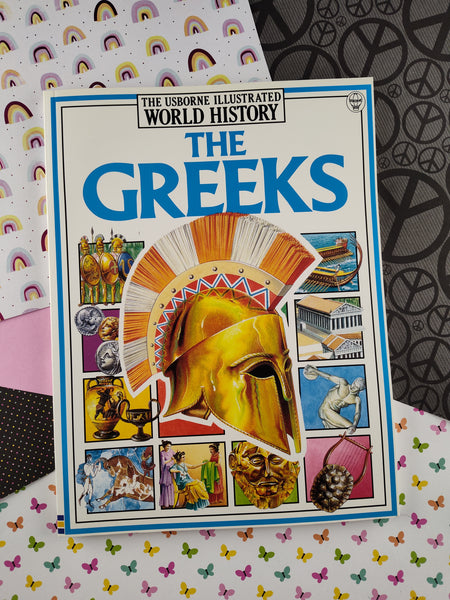 Vintage 1990 Paperback, Usborne Illustrated World History: The Greeks, Nice & Clean