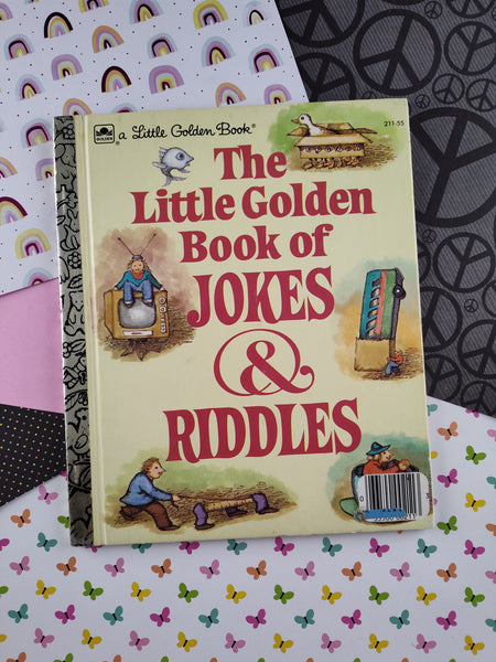 Vintage 1983 Little Golden Book: The Little Golden Book of Jokes & Riddles Hardcover