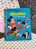 Vintage 1979 Little Golden Book: Walt Disney's Mickey Mouse the Kitten Sitters Hardcover