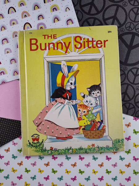 Vintage 1963 Wonder Books, "The Bunny Sitter" Hardcover