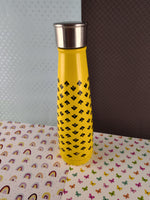 S'ip By S'well 15 Oz Stainless Thermos, Black/Yellow Bees Pattern, Clean