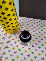 S'ip By S'well 15 Oz Stainless Thermos, Black/Yellow Bees Pattern, Clean