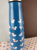 S'ip By S'well 15 Oz Stainless Thermos, Blue Kitty Cats Swimming Pool Pattern, Clean