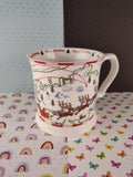 Grace Teware Santa Tracker Porcelain Christmas Mug, Nice & Clean, Like New