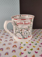 Grace Teware Santa Tracker Porcelain Christmas Mug, Nice & Clean, Like New