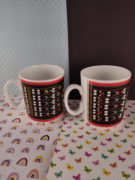 RTMWS Made in India Patterned Mugs Cup Set/2 Ceramic, Nice & Clean