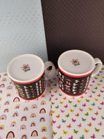 RTMWS Made in India Patterned Mugs Cup Set/2 Ceramic, Nice & Clean