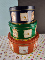 Vintage Christmas Scandinavian Design Pictura Collector's Tin Set/3