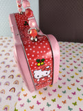 2022 Sanrio Hello Kitty Christmas Tin Beaded Purse Holiday Cheer, Nice & Clean