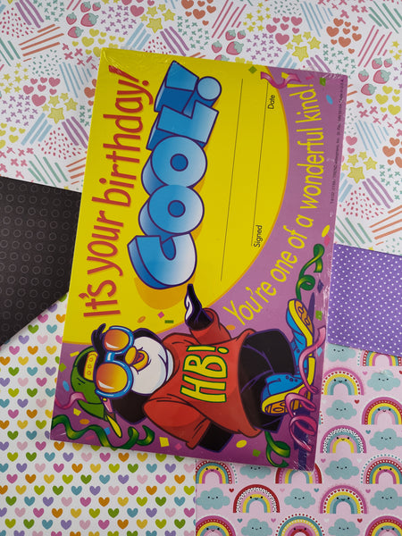 Vintage 1997 TREND T-8102 Homeschool "It's Your Birthday!" Penguin Unused Cards, New & Sealed