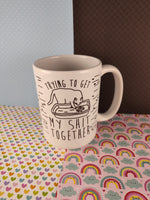 Kitty Cat "Trying to Get My Sh*t Together" Ceramic Mug, Nice & Clean