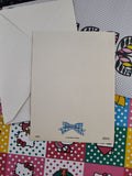 Vintage Plaids 'n' Bows Greeting Card "Growing" Get Well Soon Clean & Unused