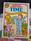 Vintage 1986 Creative Child Press, I Love to Learn About Time Hardcover, Nice & Clean