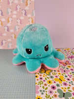 TeeTurtle: The Original Reversible Octopus Plushie, Blue/Pink Nice & Clean