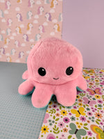 TeeTurtle: The Original Reversible Octopus Plushie, Blue/Pink Nice & Clean