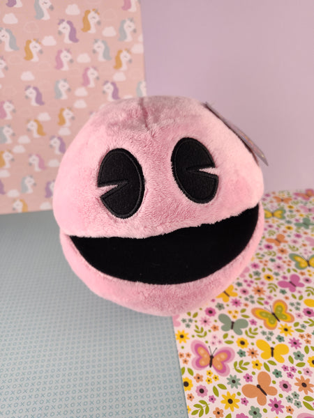 Pac-Man Pink Battle Royale Plush Toy Factory Stuffed Game Character 7" NWT