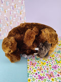 Nanco Belly Buddies Brown Walrus Stuffed Plush Animal 8”, NWT