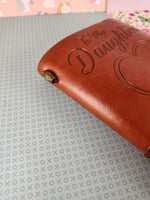 "To My Daughter" From Mom Engraved Leather Journal/Notebook, New & Unused