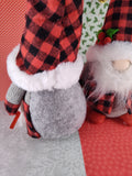 Holiday Christmas Unbranded Gnome Couple Mistletoe & Holly Fabric Doll Pair