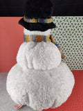 RUSS Berrie Snowman "Snowball" Winter Soft Plush Stuffed Toy Like New, 13"