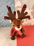 Christmas Jingly Bell Rudolph Red Nose Reindeer Singing Dan Dee Toys Plush