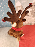 Christmas Jingly Bell Rudolph Red Nose Reindeer Singing Dan Dee Toys Plush