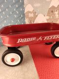 Metal Mini Red Radio Flyer Classic Wagon for Dolls, Bears, Nice & Clean