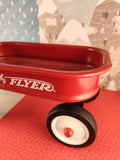 Metal Mini Red Radio Flyer Classic Wagon for Dolls, Bears, Nice & Clean