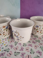 Vintage Lenox "Wind Chimes" Ceramic Floral Birds Teacup Tea Cup Set/4