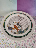Vintage PV Parry Vielle French Opera Gold Trim 10” Dinner Plates Set/6, Nice & Clean