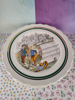 Vintage PV Parry Vielle French Opera Gold Trim 10” Dinner Plates Set/6, Nice & Clean
