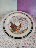 Vintage PV Parry Vielle French Opera Gold Trim 10” Dinner Plates Set/6, Nice & Clean