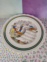 Vintage PV Parry Vielle French Opera Gold Trim 10” Dinner Plates Set/6, Nice & Clean