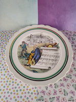 Vintage PV Parry Vielle French Opera Gold Trim 10” Dinner Plates Set/6, Nice & Clean