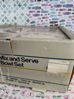 Vintage JC Penney 7 Pc Mix & Serve Bowl Set "Basket Pattern", NEW in Open Box