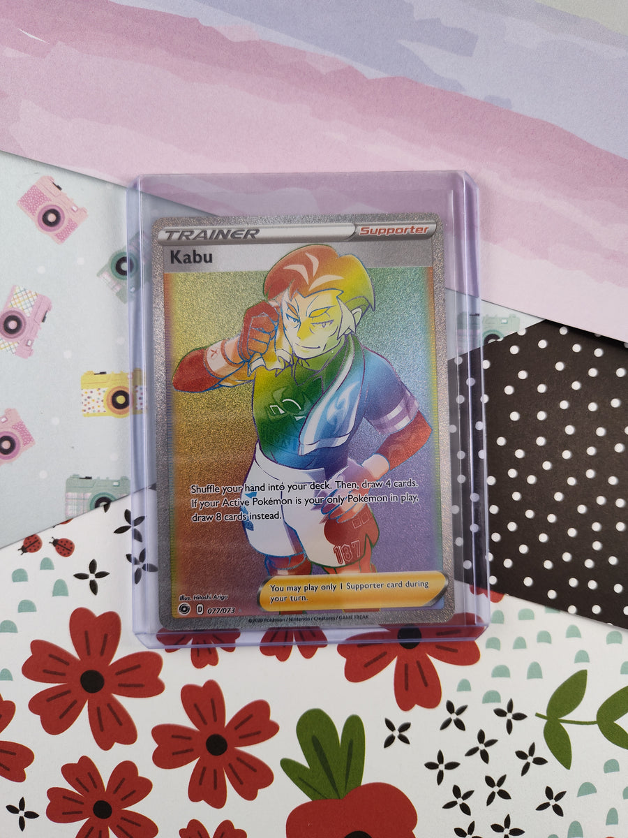 Pokemon TCG - Kabu Champions Path Rainbow Full Art Holo Card 077/073