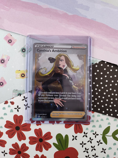 Pokemon TCG - Cynthia's Ambition Brilliant Stars Full Art Holo Card 169/172 - NM