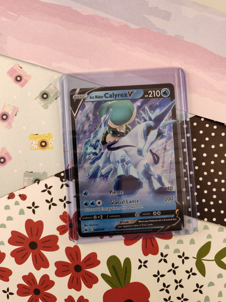 Pokemon TCG - Ice Rider Calyrex V Chilling Reign Full Art Holo Card 04 Pfaltzcraftsmore Pokemon TCG - Ice Rider Calyrex V Chilling Reign Full Art Holo Card 04 Pfaltzcraftsmore