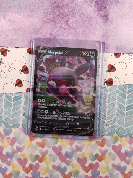 Pokemon TCG - Morpeko V Brilliant Stars Full Art Holo Card 095/172 - NM