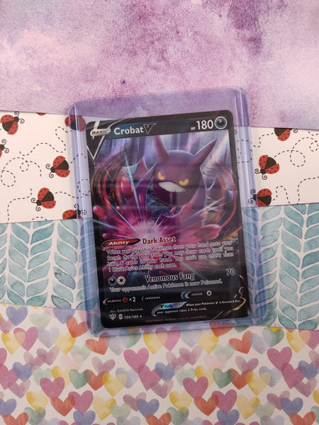 pokemon tcg darkness ablaze cards Pokemon TCG - Crobat V Darkness Ablaze Full Art Holo Card 104/189